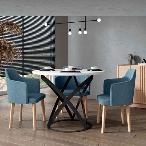 Conjunto Mesa Comedor Circular Kandisky